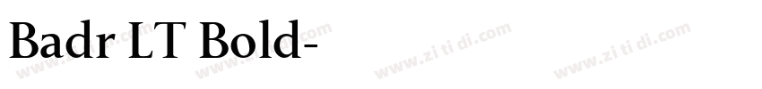 Badr LT Bold字体转换